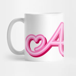 Alba name pink heart Mug